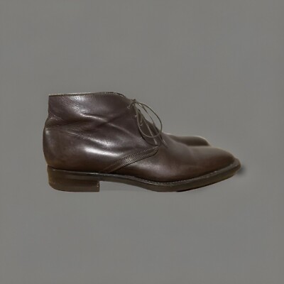 Canali Leather Brown Chukka Boots Men display picture 3