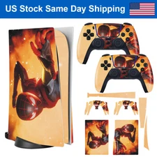 Skin Sticker Decal For Playstation 5 PS5 Console&Controllers (Disk)-Red Spider