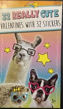 32 Really Cute Valentines With 32 Stickers - New