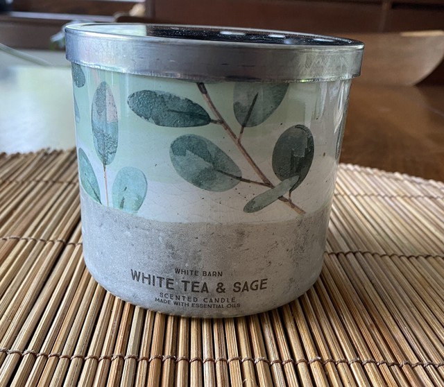 Bath & Body Works White Tea And Sage scented 3wick Candle 14.5 oz eBay