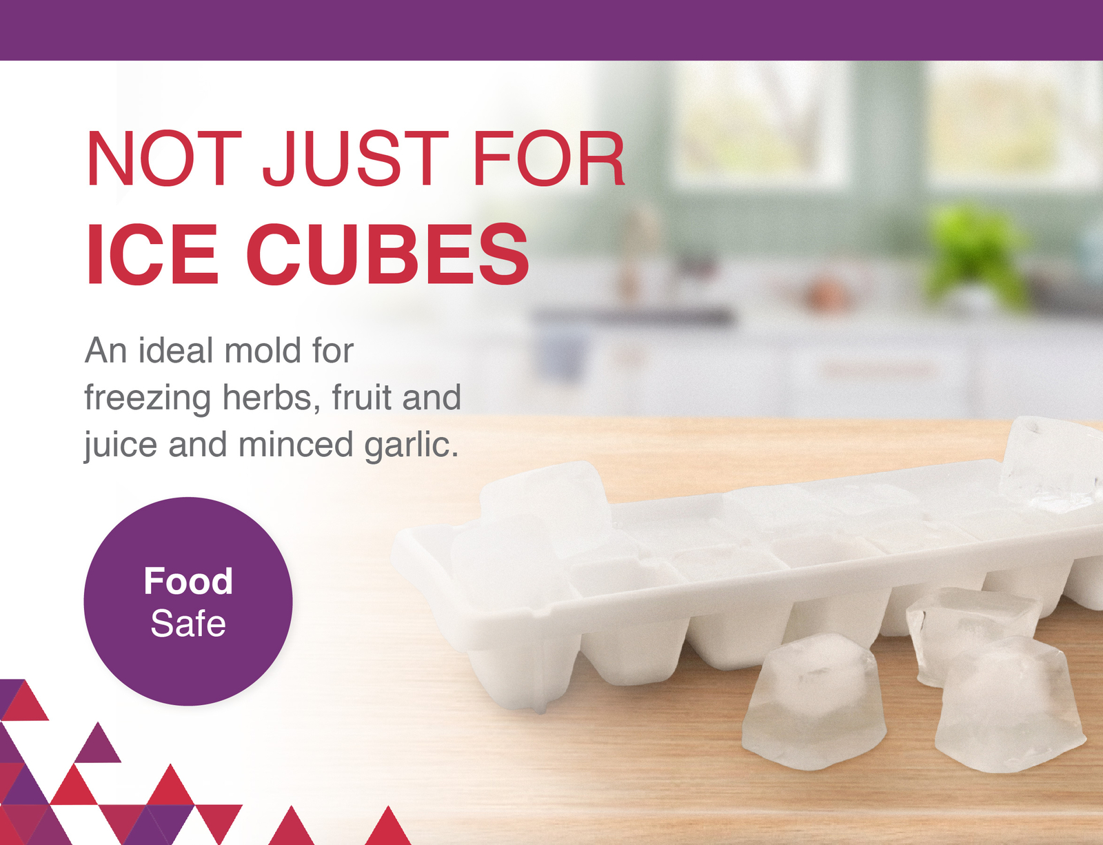 Arrow Home Products Plastic Ice Cube Trays for Freezer, 3 Pack & Ice Bin, White
