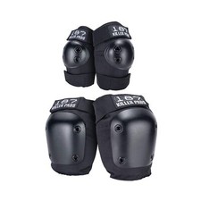 187 Killer Pads Knee Pads, Elbow Pads Combo Pack, Black, Small / Medium