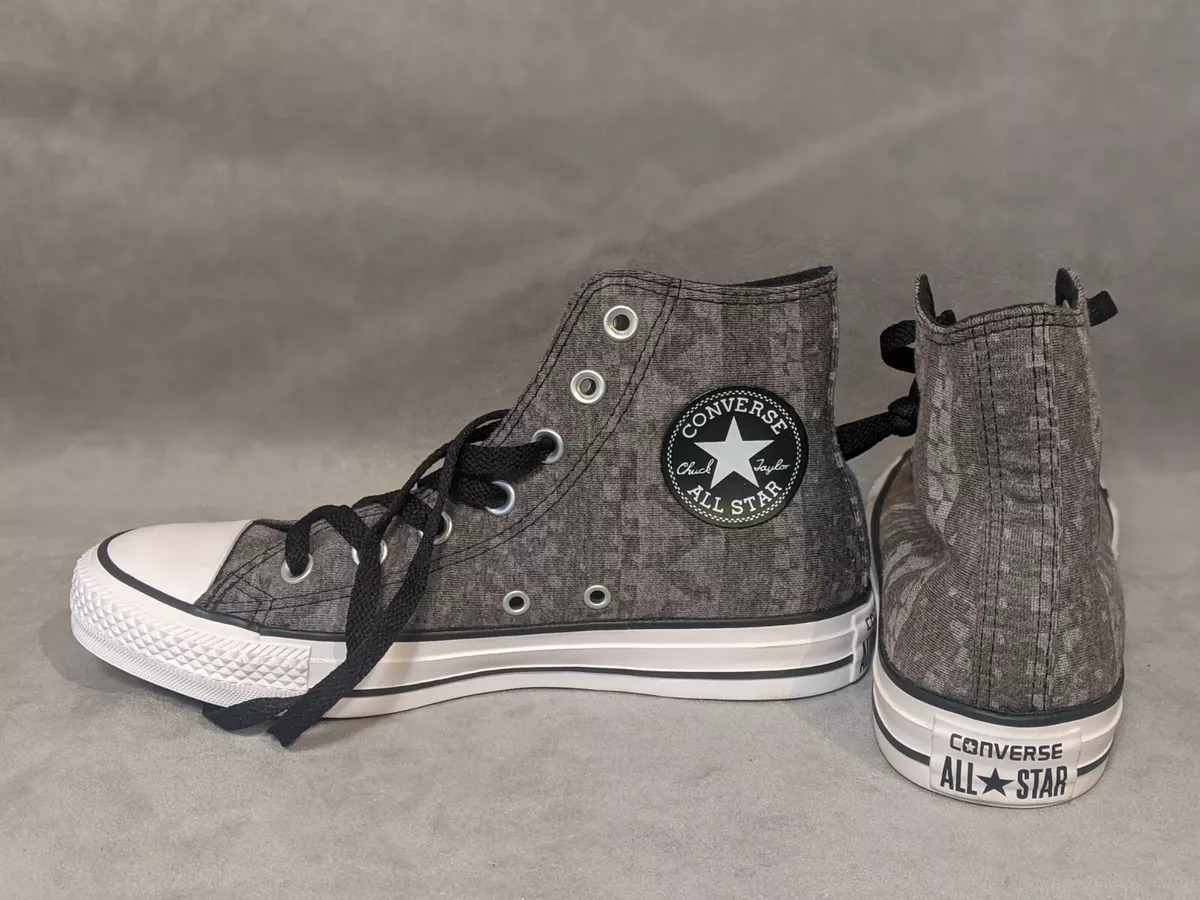 Converse Women CT All Star Winter Print Grey Canvas Sneakers 549650F Size 7