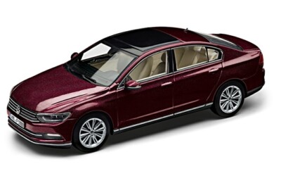 VW Passat B8 Saloon Model Car 1:43 Scale Diecast Crimson Red