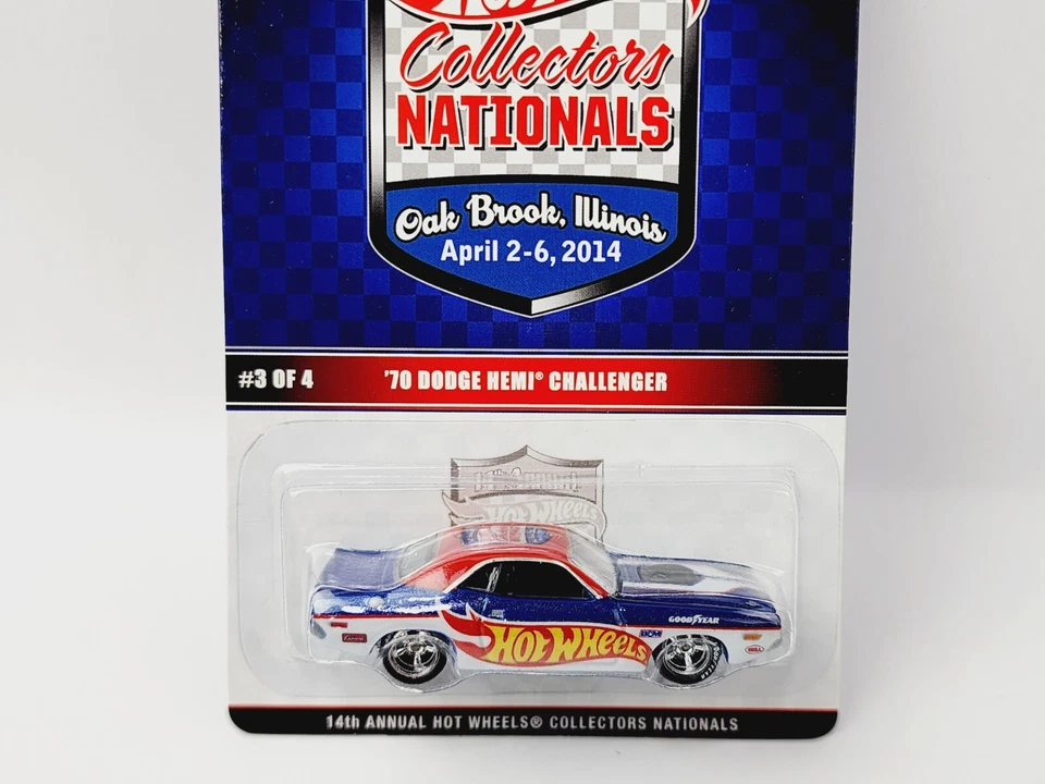 HOT WHEELS 14TH NATIONALS '70 DODGE CHALLENGER SUPER LOW #79 NEW VERY NICE JJ39 - Image 3 of 4