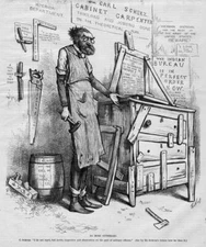 INDIAN BUREAU, CARL SCHURZ CARPENTER, HAMMER, SAW, TOOL