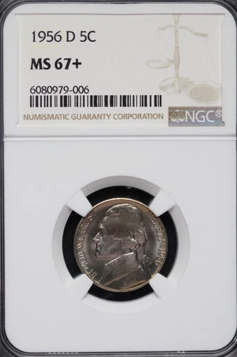 1956 D Jefferson Nickel NGC MS67+ Superb Gem Top Pop *DoubleJCoins* 8005-03