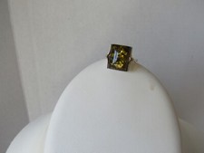 925 Solid Sterling Silver Natural Cognac Baltic Amber Large Designer Nice Ring 9