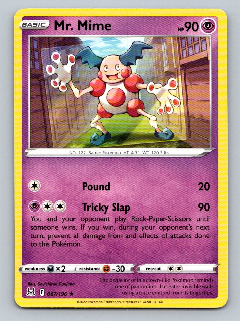 まみみ　ポケモン？ Pokemon Mr. Mime SWSH11: Lost Origin 067/196 Near Mint NM | eBay