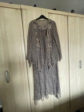 Ann Balon Italian Lace Mother of The Bride / Groom 3 Piece Outfit Size L 14