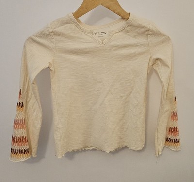 Girls Art Class Ivory Long Sleeve Top, Size 6/6X
