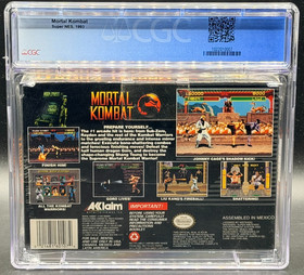 Mortal Kombat Super Nintendo SNES Majesco Sealed New CGC 9.6 A+ Graded Acclaim