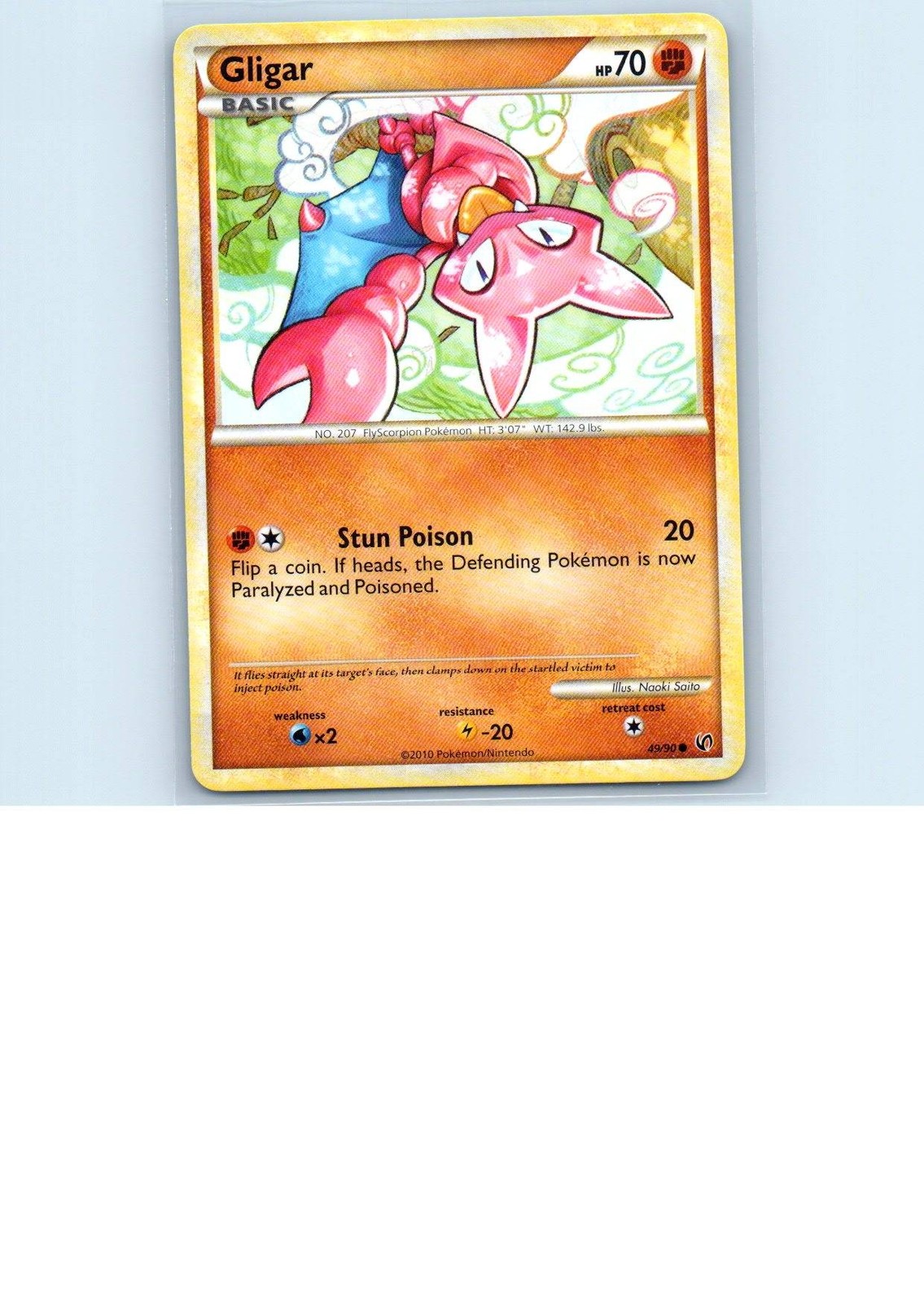 Pokemon tcg Undaunted Gligar Lightly played