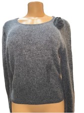 Vtg Fashion Bug Red Angora Blend Pullover Long Sleeve Sweater Women's Size M