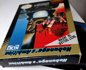 VTG 1989 Nintendo NES Japan Nobunaga's Ambition Video Game w Box & Booklet KOEI