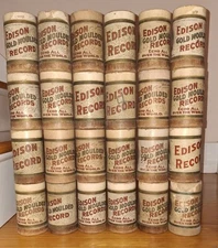 24 EMPTY ORIGINAL  EDISON TWO MINUTE CYLINDER RECORD BOXES NO RECORDS OR LIDS