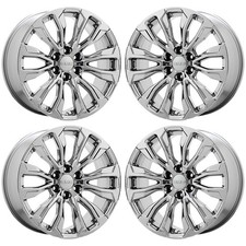 22" GMC Yukon Denali Bright Chrome wheels rims Factory OEM set 14025 EXCHANGE