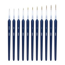 11Pcs Fine Detail 00000 / 000 / 00 / 0 / 1 / 2 / 3 / 4 / 5 / 6 / 7, Dark Blue