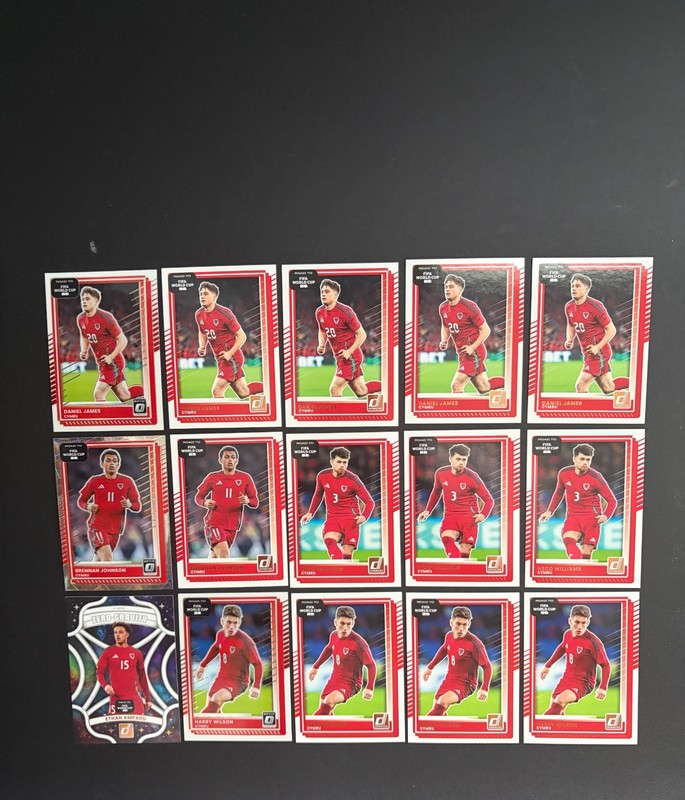 2026 Donruss World Cup Cymru Wales 15 Card Team Lot With Inserts Silver Parallel