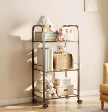 Baby Diaper Cart, 3-Tier Rolling Diaper Caddy for Newborn Essentials Must Haves,
