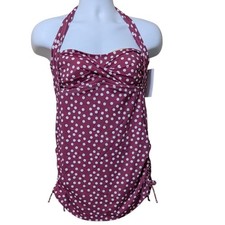 NWT Swimsuits for All Adjustable One Piece Swimsuit polka dot halter size 16