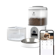 Willow & Paw 2-in-1 Smart Pet Feeder Water Fountain HD Camera WiFi App Dog Cat
