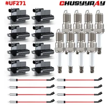 8x Ignition Coil & Spark Plug Wire For 2001-2006 Chevrolet Silverado 2500 HD