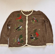 Vintage Herbst Weihnachten Strick Pullover Ka...