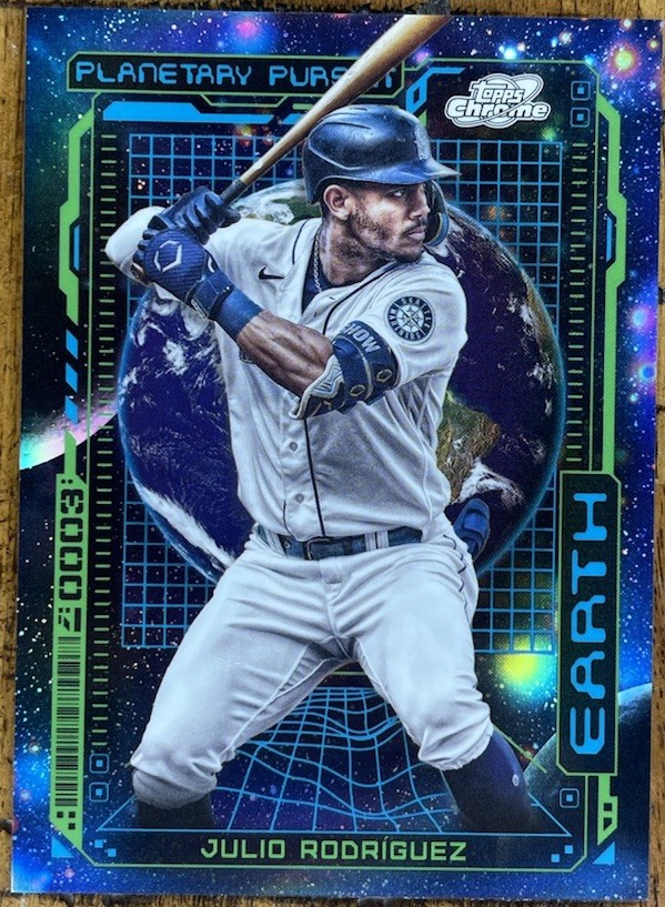 2023 Topps Cosmic Chrome Julio Rodriguez Planetary Pursuit EARTH #9 Mariners SSP