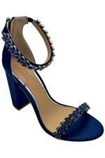 Jewel Badgley Mischka Women's Mayra Block Heel Navy Salt