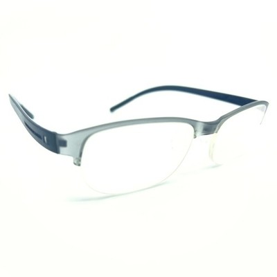 SWISSFLEX SFR-M Clear Grey Black Eyeglasses Frame 51-16-145 Half Rim Eyewear