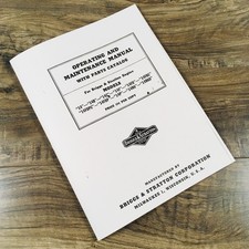 Briggs And Stratton 14Fb 14Fbc Engine Operators Service Repair Parts Manual Bs &