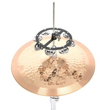 Tambourine Cymbal Hi Hat Tambourine Stainless Steel Stage KTV Mountable Jingles