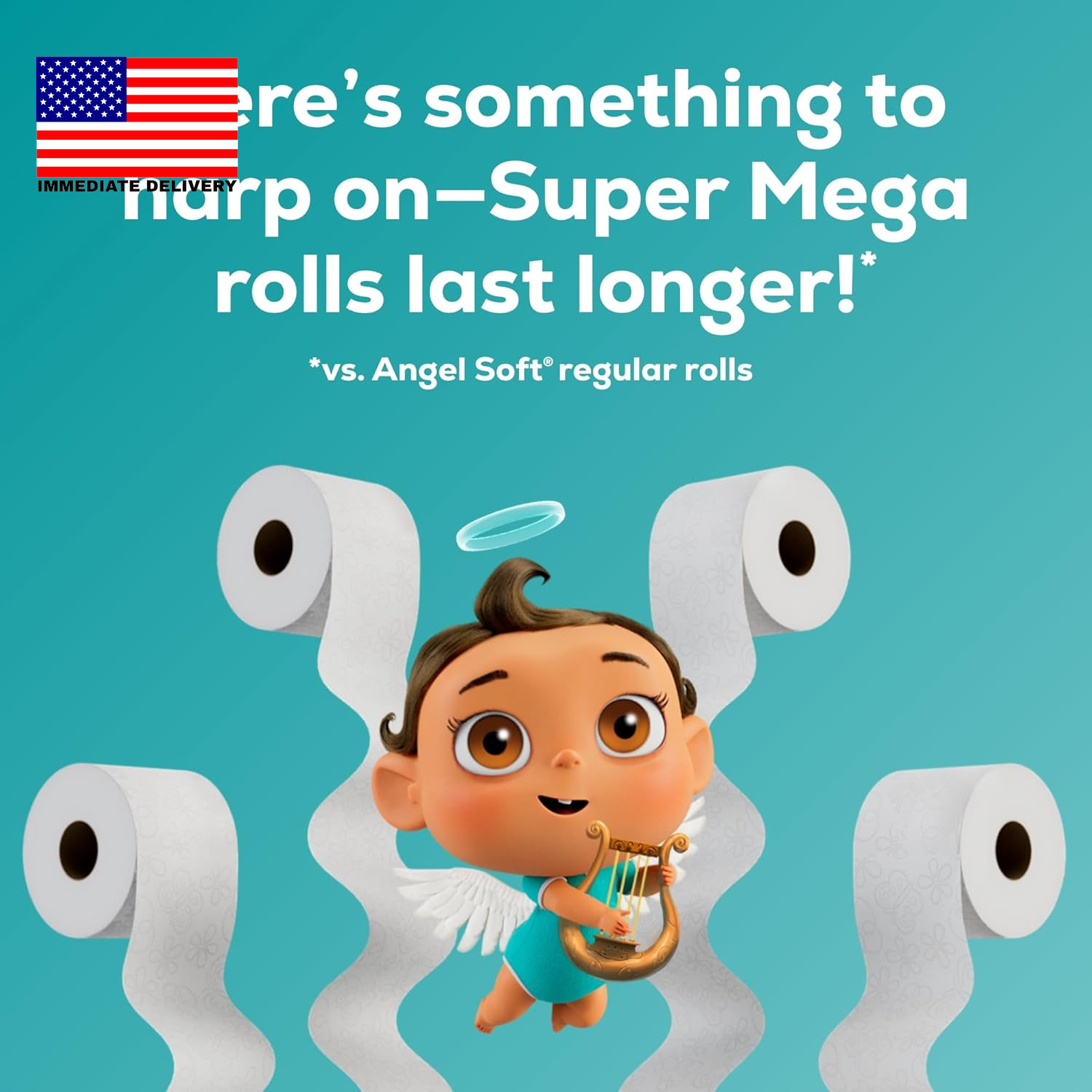 Toilet Paper, 6 Super Mega Rolls = 36 Regular Rolls, Soft and Strong Toilet Tiss