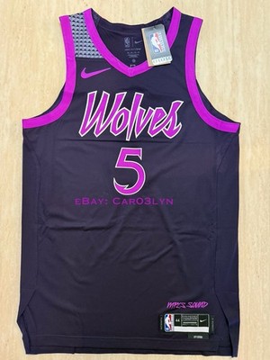 Anthony Edwards Minnesota Timberwolves Authentic City Edition Purple Rain Size M