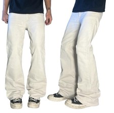 Seven7 Mens White Denim Jeans Flared Solid 5-...