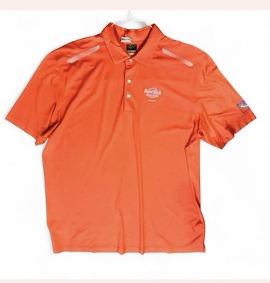 Greg Norman Collection Hard Rock Vibrant Orange Polo Shirt