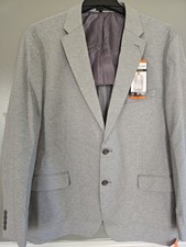 Mens Grey XXL KENNETH COLE New York KNIT BLAZER 1 Button