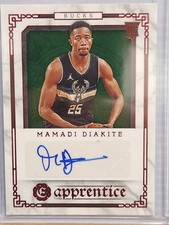 Mamadi Diakite 2021 Chronicles Excalibur APPRENTICE RC auto card #Apr-MAM Bucks