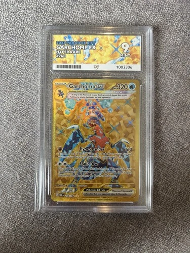 Pokemon TCG Garchomp EX Paradox Rift Golden Hyper Rare Card 260/182 ACE 9 Mint
