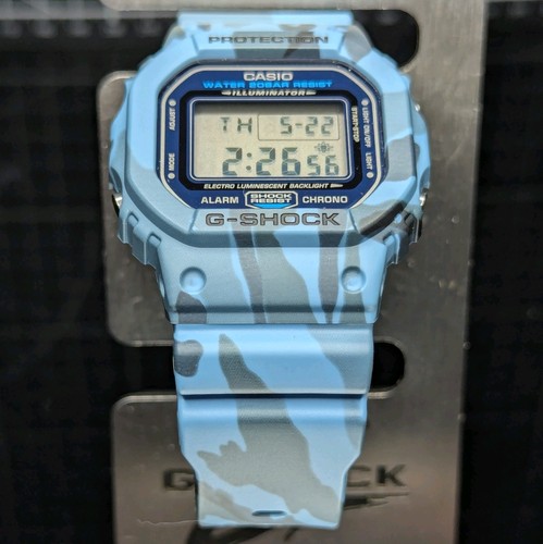 Casio G-Shock π―π΅ DW-5600 G-Python Blue Grey Camo Camoflauge Square DW-5600CF-2 - Picture 7 of 12