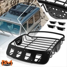 Universal Powdercoated Clamp-On Roof Rack Crossbars Cargo Basket Luggage Carrier
