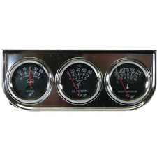 Triple Gauge Panel Cluster Ammeter Oil Pressure Water Temperature 2 Inch Gauges Triple Gauge Panel Cluster Ammeter Oil Pressure Water Temperature 2 Inch Gauges