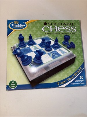 Solitaire Chess COMPLETE Thinkfun 2010 Logic Strategy Puzzle Challenges OPEN BOX