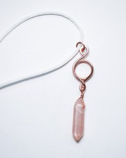 Copper Teardrop Pendant with Sunstone Crystal