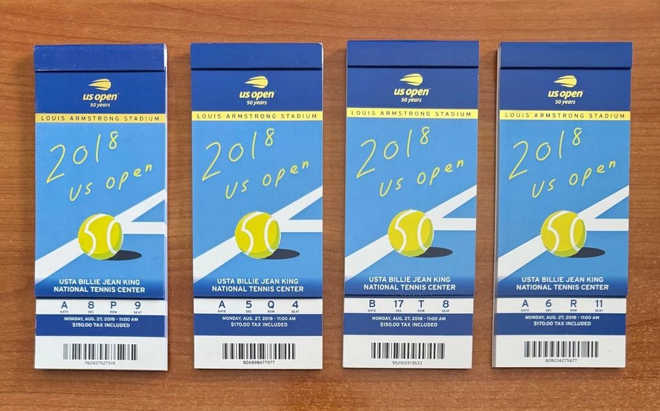 huge LOT of 60 - SERENA WILLIAMS & NAOMI OSAKA 2018 US OPEN TENNIS FULL TICKETS - Image 2 of 2