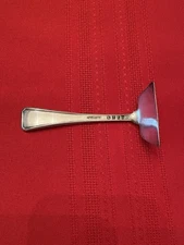 Vintage E&JB baby food pusher utensil silver plated EPNS serving silverware