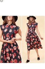Christy Dawn Piper Dress in Vermillion Poppy - Size Small