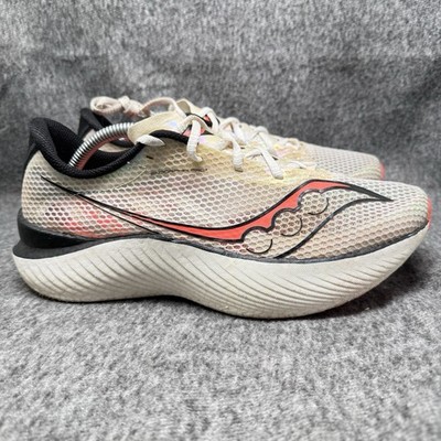 Saucony Endorphin Pro 3 Mens 10 White Black ViZiRed Carbon Race S20755-85