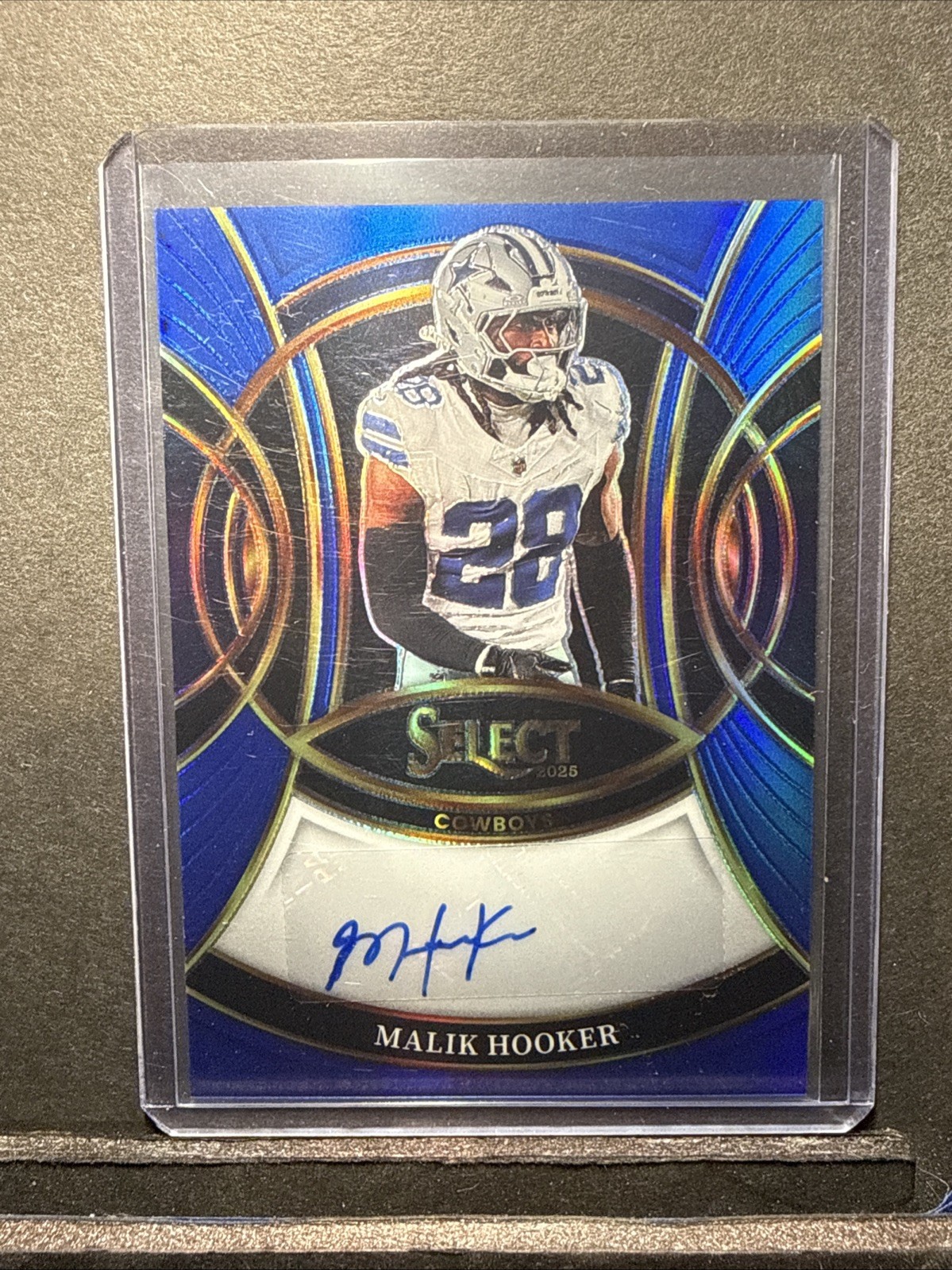 2025 Panini Select - Signatures Malik Hooker #SP-MHR Blue Prizm /149 (AU)